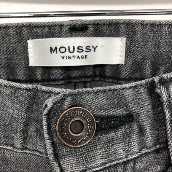 Moussy Vintage Denim MV Helix distressed Skinny Jean in Light Black size 26 - Picture 6 of 16